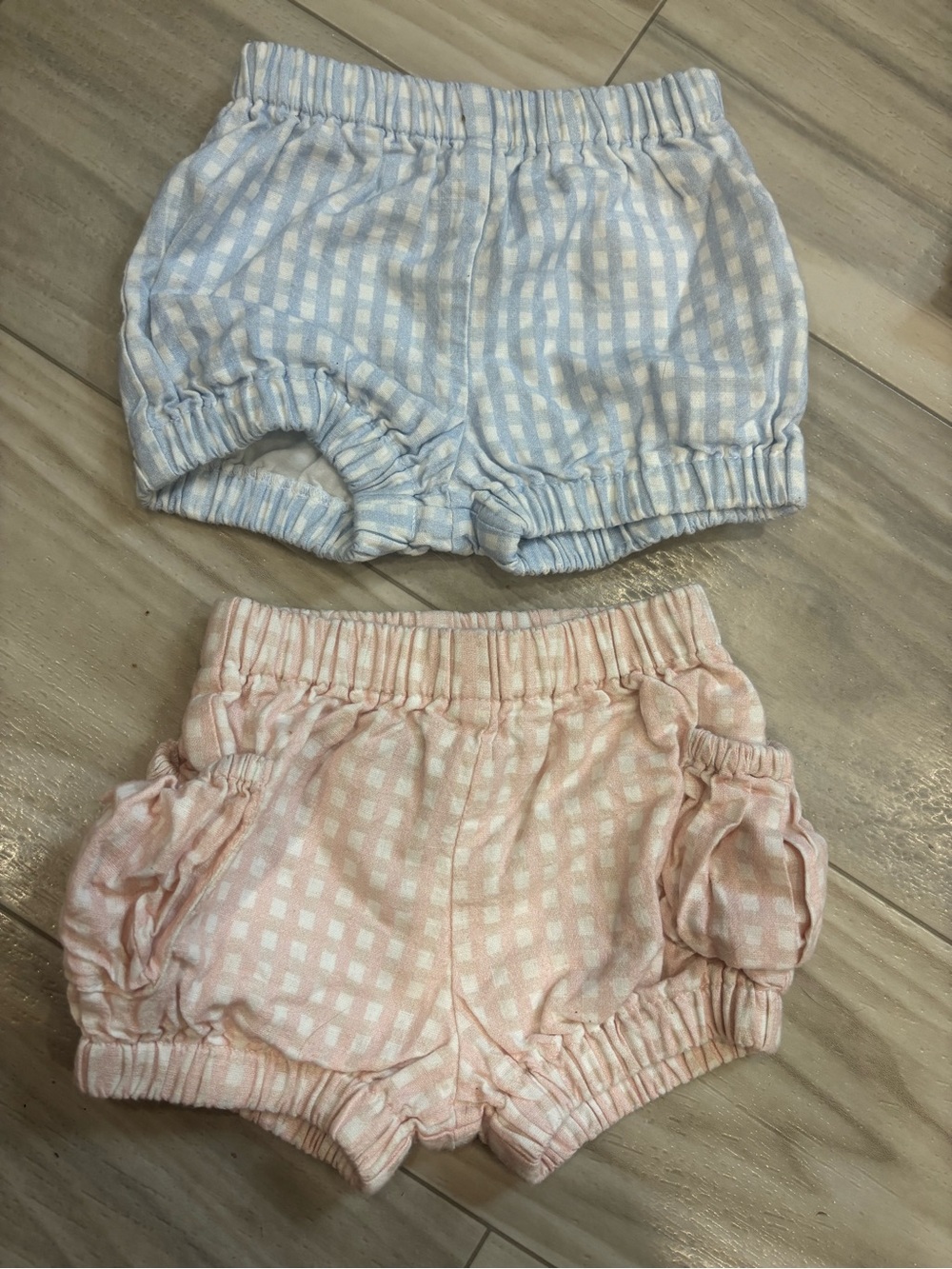 Louelle Luxury Baby Shorts Size 0-6m Gingham